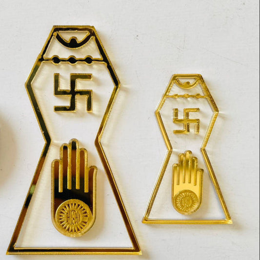 Jain Join Hand Logo Acrylic (Set of 10)